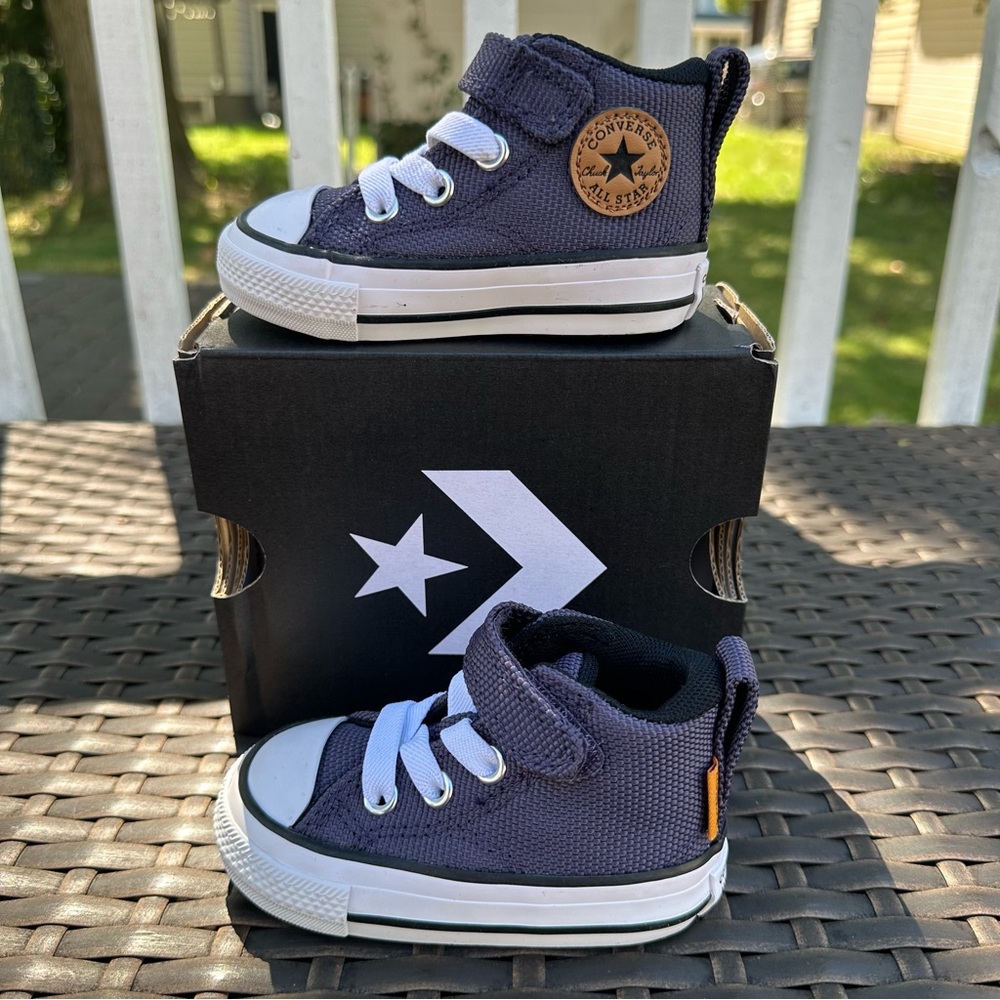 New Converse High-Top Sneakers, Malden Street 1V Mid Size 3M baby, Shadow Purple